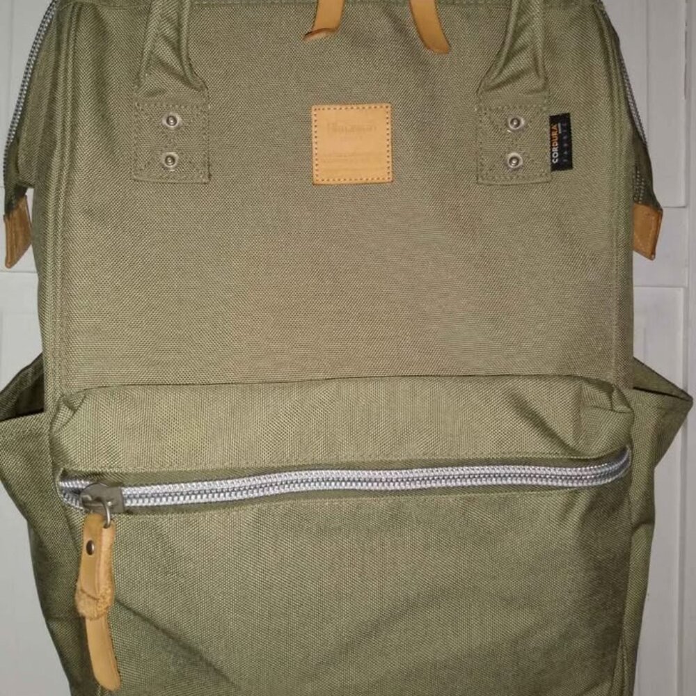 Himawari Waterproof Khaki Laptop Backpack